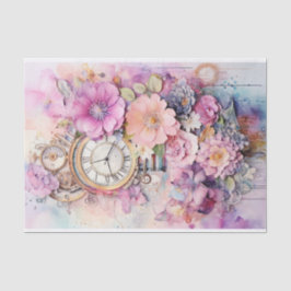 Papel De Seda Medios mixtos de rosa brillante