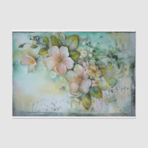 Papel De Seda Medios mixtos Verde azulados y blandos