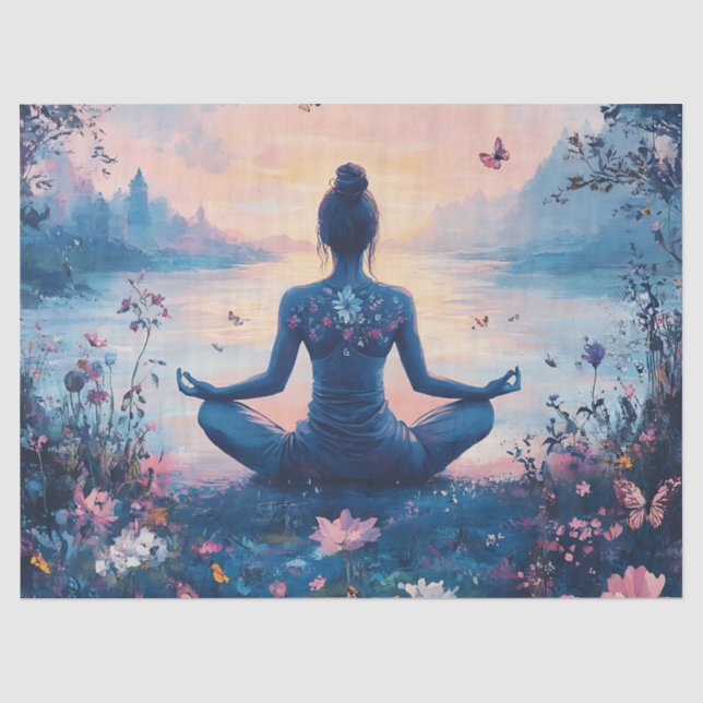 Papel De Seda Meditación Serena al Amanecer (2) (Anverso)