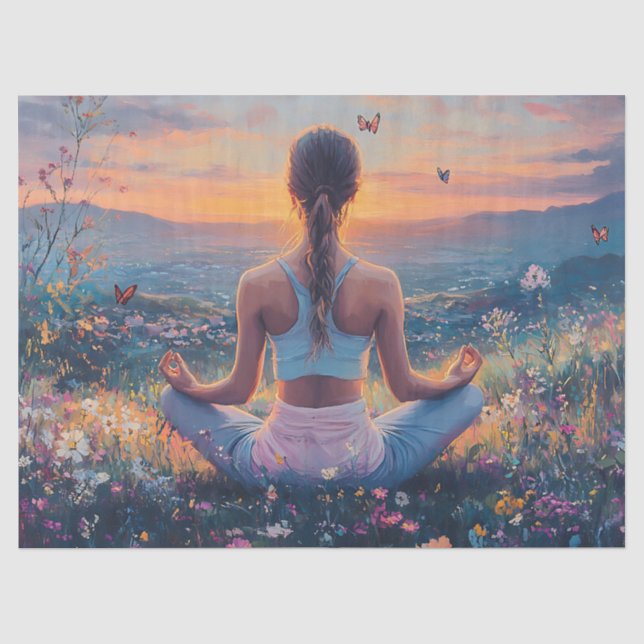 Papel De Seda Meditación Serena al Amanecer (4) (Anverso)