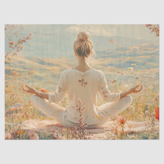 Papel De Seda Meditación Serena al Amanecer (5) (Anverso)