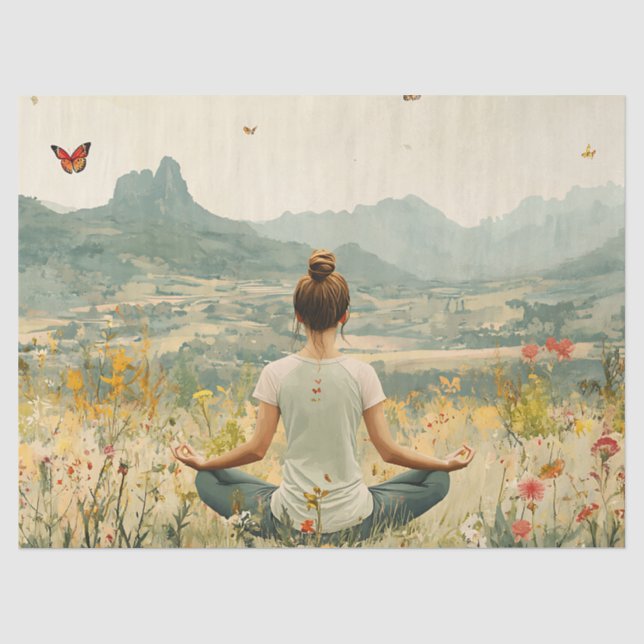 Papel De Seda Meditación Serena al Amanecer (6) (Anverso)
