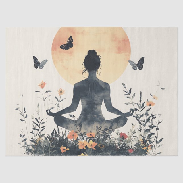 Papel De Seda Meditación Serena al Amanecer (8) (Anverso)