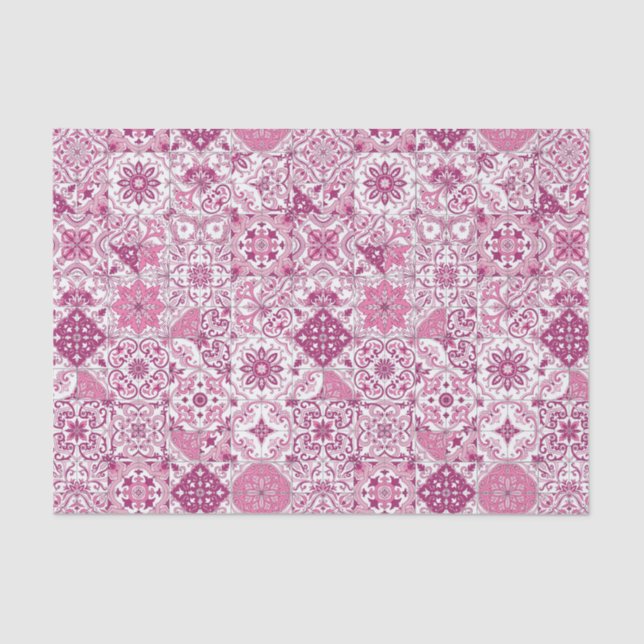 Papel De Seda Mediterranean hues/ Azulejo tiles (Anverso)