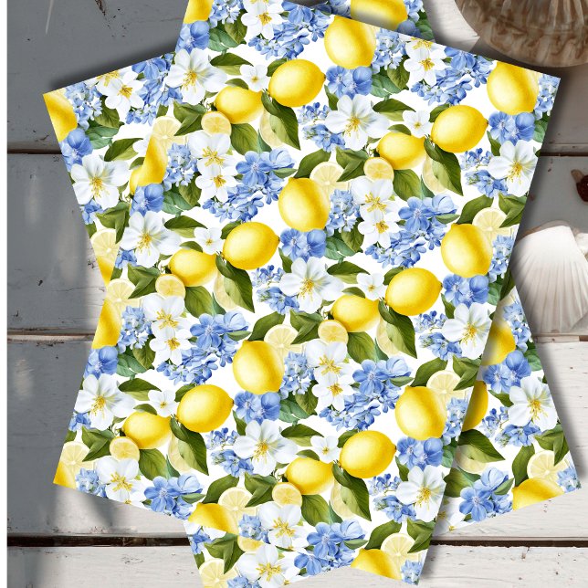 Papel De Seda  Mediterranean Lemon Botanical Tissue Paper (Subido por el creador)
