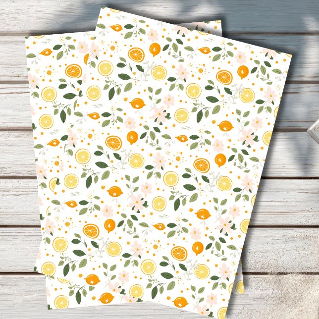 Papel De Seda  Mediterranean Lemon Botanical Tissue Paper (Subido por el creador)