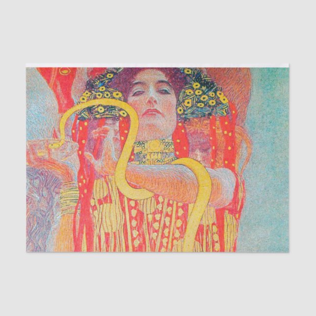 Papel De Seda Medizin de Gustavo Klimt, nouveau del arte, (Anverso)