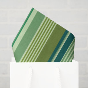 Papel De Seda Medley de Franjas Cálidas y Frías Verdes