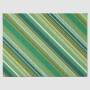 Papel De Seda Medley de Franjas Cálidas y Frías Verdes