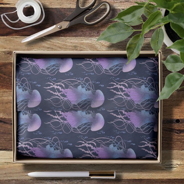 Papel De Seda Medusa Etérea Violeta Azul (Subido por el creador)