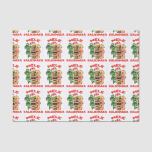 Papel De Seda Mele Kalikimaka Papá Noel Tiki
