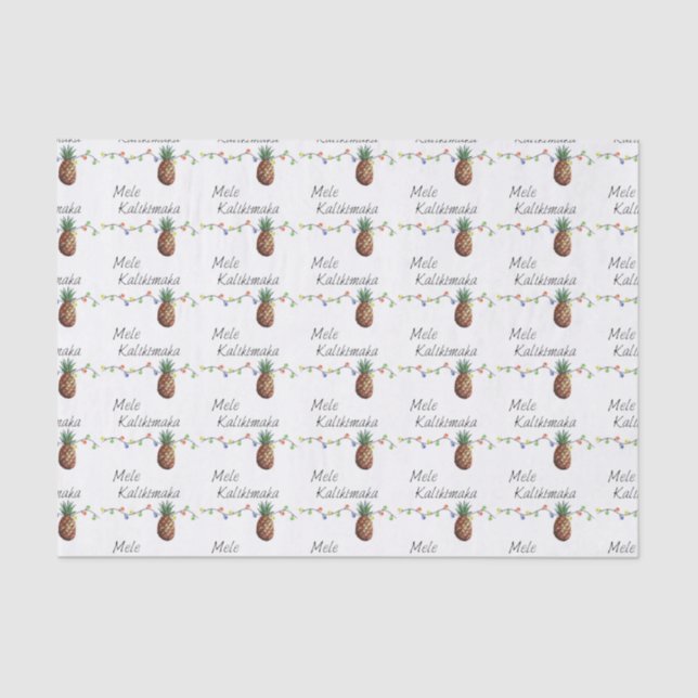 Papel De Seda Mele Kalikimaka - papel seda del navidad (Anverso)