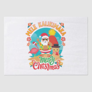 Papel De Seda Mele Kalikimaka para una brillante Navidad hawaian