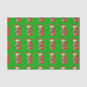Papel De Seda Mele Kalikimaka Santa Tiki