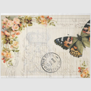 Papel De Seda melocotón del éfemera de la mariposa