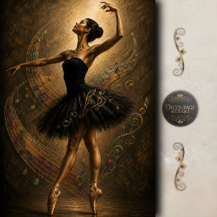 Papel De Seda Melodía en Movimiento Ballet Decoupage