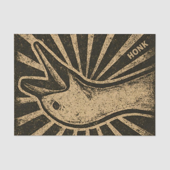 Papel De Seda Meme de pollo de pato con honk Goose (Anverso)