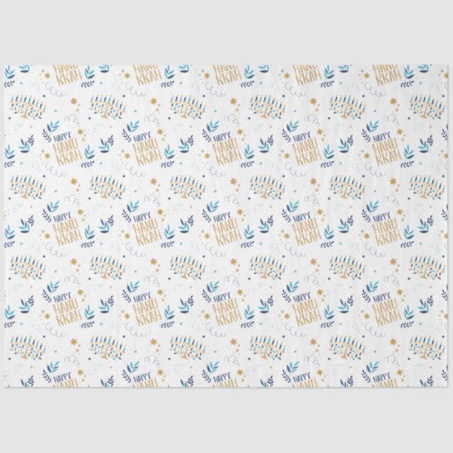 Papel De Seda Menorah Hanukkah (Anverso)