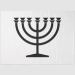 Papel De Seda Menorah judía (símbolo del judaísmo)<br><div class="desc">Este diseño presenta un ilustracion de una menorah, utilizada por los judíos para celebrar la festividad de ocho días de Hanukkah. La menorah es un candelabro de nueve ramas que se ilumina durante Hanukkah. Ocho de las nueve ramas tienen luces (velas o lámparas de aceite) que simbolizan las ocho noches...</div>