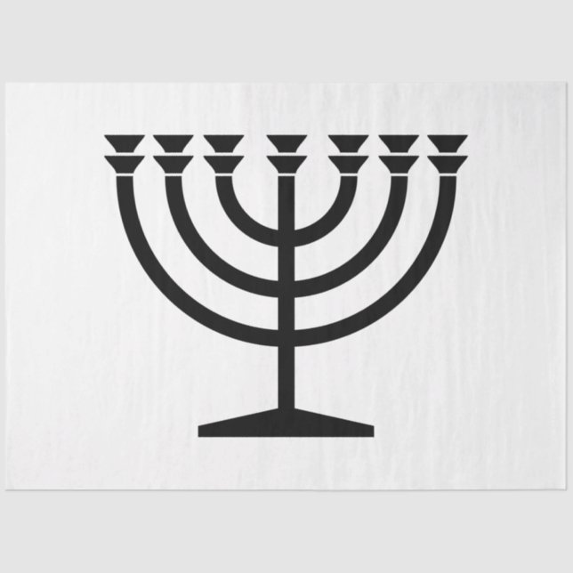Papel De Seda Menorah judía (símbolo del judaísmo) (Anverso)