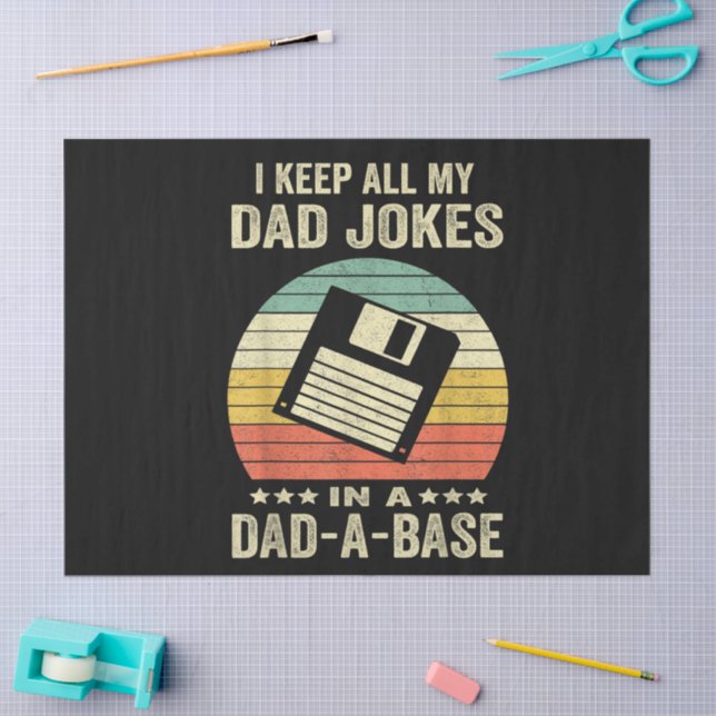 Papel De Seda Mens Funny dad Jokes in dad-a-Base (Artesanía)