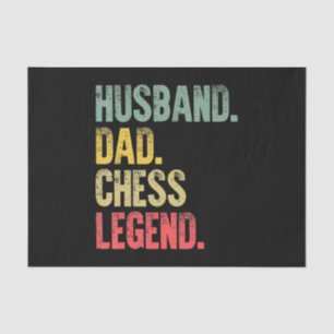 Papel De Seda Mens Funny Gige Husband Dad Chess Legend