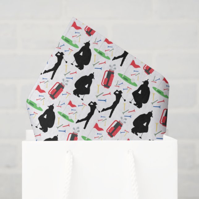 Papel De Seda Men's Golf Tissue Paper (Bolsa de regalo)
