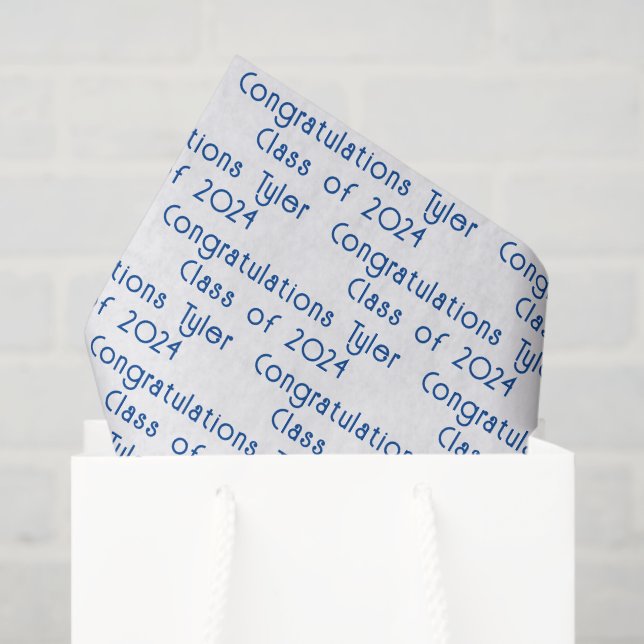 Papel De Seda Mensaje de graduación del personalizado (Bolsa de regalo)