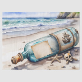 Papel De Seda Mensaje en una botella