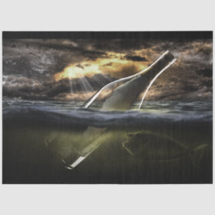 Papel De Seda Mensaje en una descodificación del océano botellas