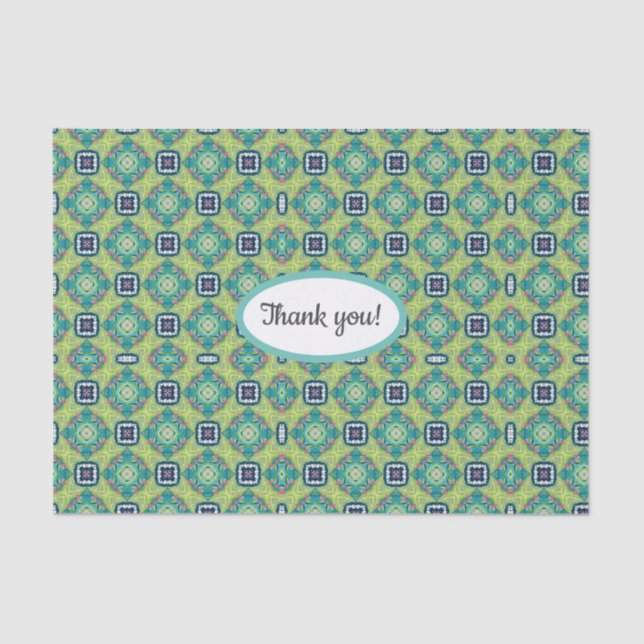 Papel De Seda Mensaje Patteron Tejido Paper with Thankyou! (Anverso)