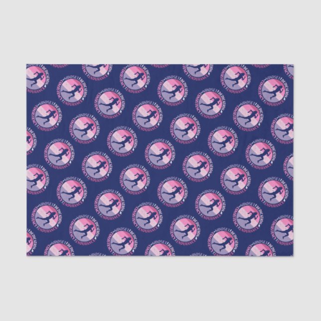 Papel De Seda Mentalidad en ejecución - Cita de resistencia Girl (Anverso)