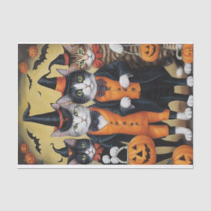 Papel De Seda Meow-loween: Desnuda de gatos trucos o tratantes