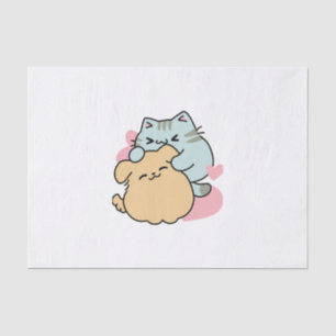 Papel De Seda Meow & Woof Perfect Together: Gato y perro delicio