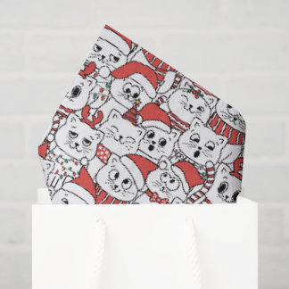 Papel De Seda Meowy & Bright - Gatos de Navidad