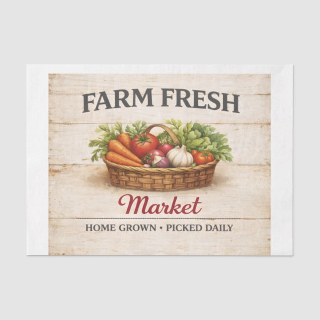 Papel De Seda Mercado de Verduras (Anverso)