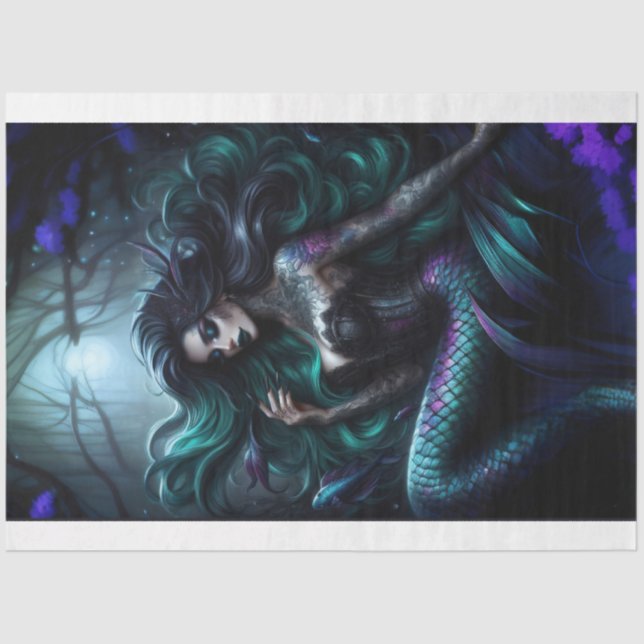 Papel De Seda Mermaid Dark (Anverso)