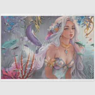 Papel De Seda Mermaid gris