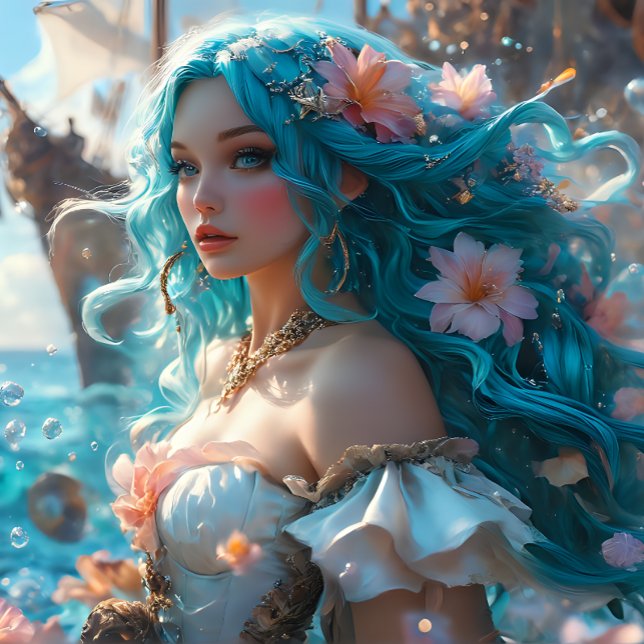 Papel De Seda Mermaid Icy Blue - Pirates Cove decoupage  (Subido por el creador)