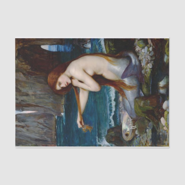 Papel De Seda Mermaid John William Waterhouse Art (Anverso)