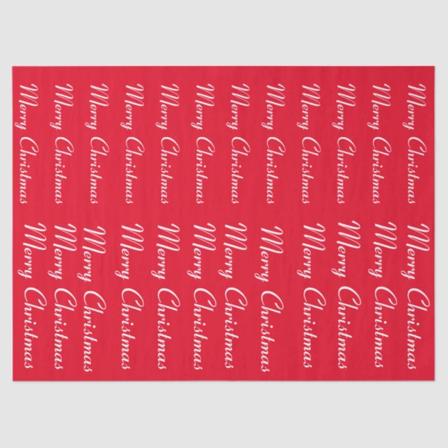 Papel De Seda Merry Christmas Red (Anverso)
