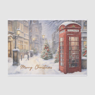 Papel De Seda Merry Christmas Vintage Telepoth