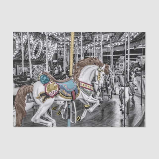 Papel De Seda Merry Go Round Carousse (Anverso)