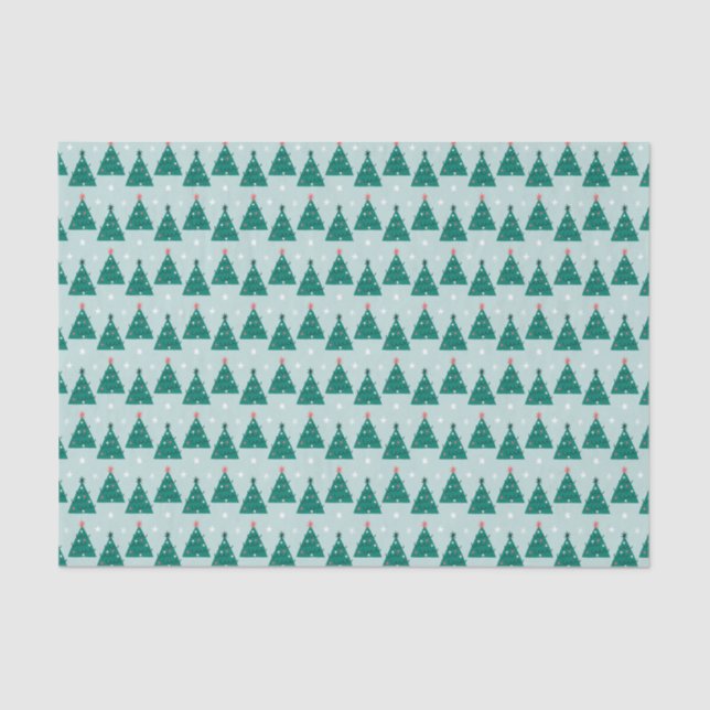 Papel De Seda Merry Holly Days Christmas Tree Tissue Paper (Anverso)