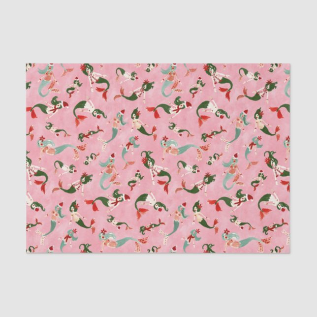 PAPEL DE SEDA MERRY MERMAIDS PINK (Anverso)