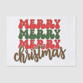Papel De Seda Merry Merry Merry Christmas Tissue Paper