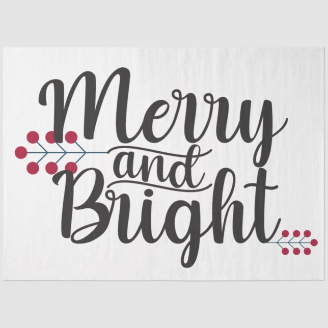 Papel De Seda Merry y Bright (Anverso)