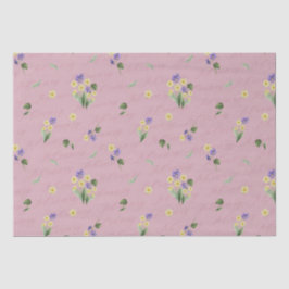 Papel De Seda Mes de Nacimiento de Febrero Flores Primrose Viole