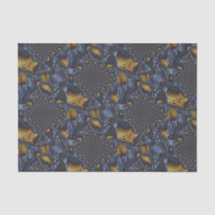 Papel De Seda Metalizado de fundición azul dorada y plateada