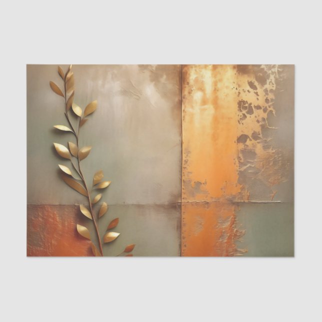 Papel De Seda Metalizado texturizado en cobre (Anverso)